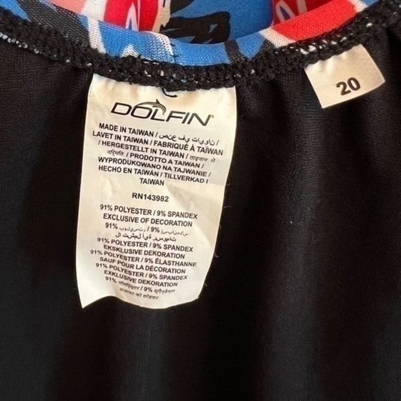 Plus size 22W Plus Dolfin Aquashape one piece swimsuit - EUC SIZE 20 gorgeous - Picture 5 of 7